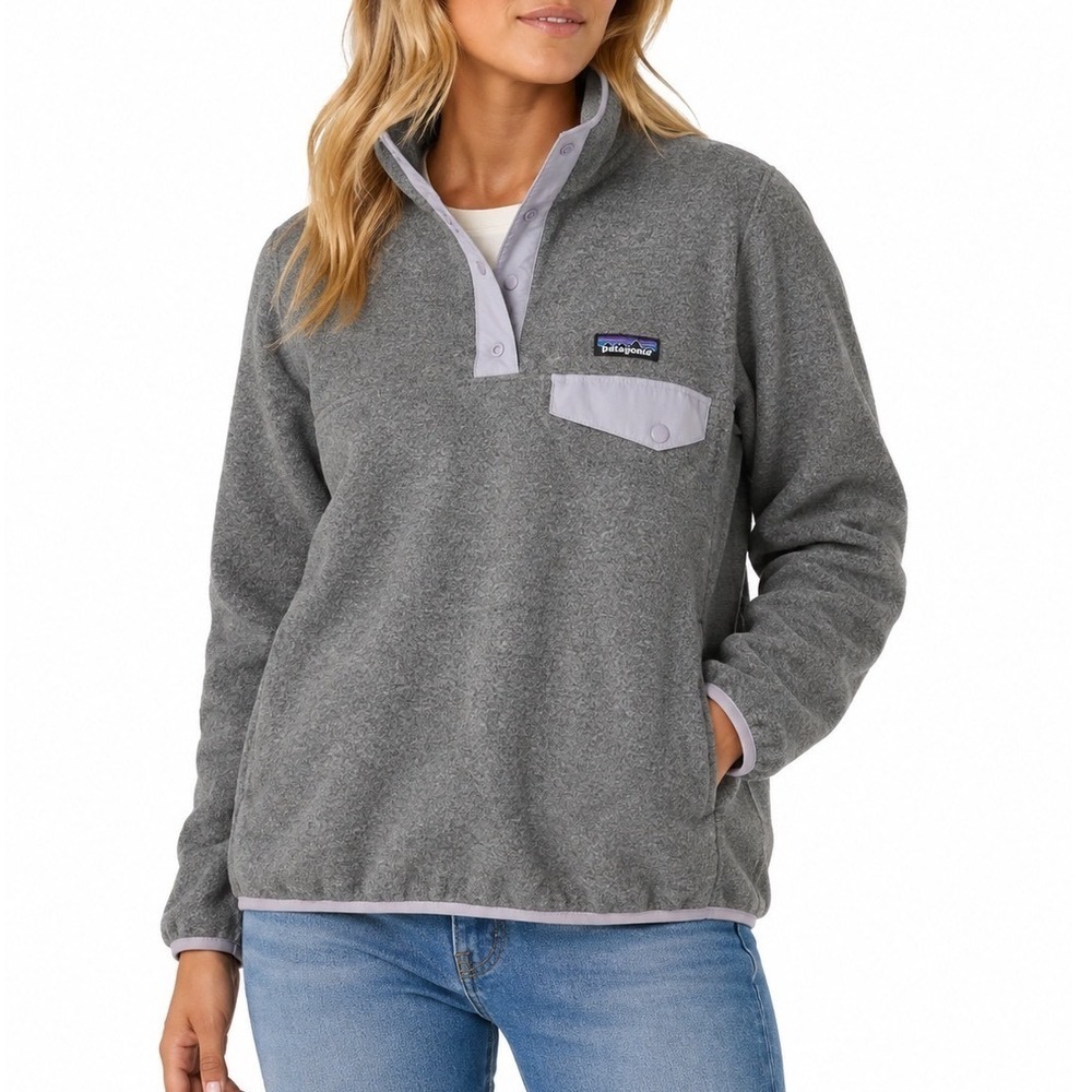 Patagonia Synchilla Lightweight Snap-T Fleece Pullover Nickel Purple Small NWT